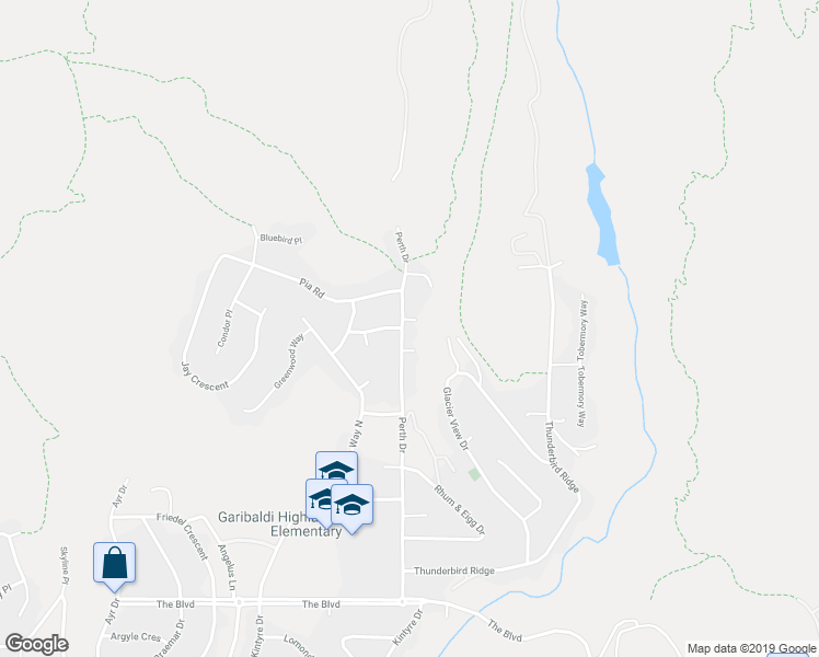 map of restaurants, bars, coffee shops, grocery stores, and more near 40736 Perth Drive in Squamish