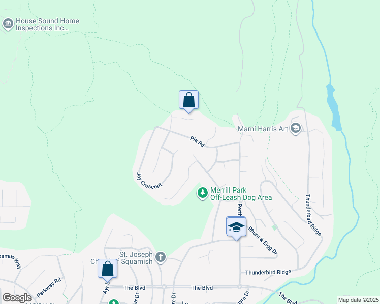 map of restaurants, bars, coffee shops, grocery stores, and more near 40809 Mountain Place in Squamish