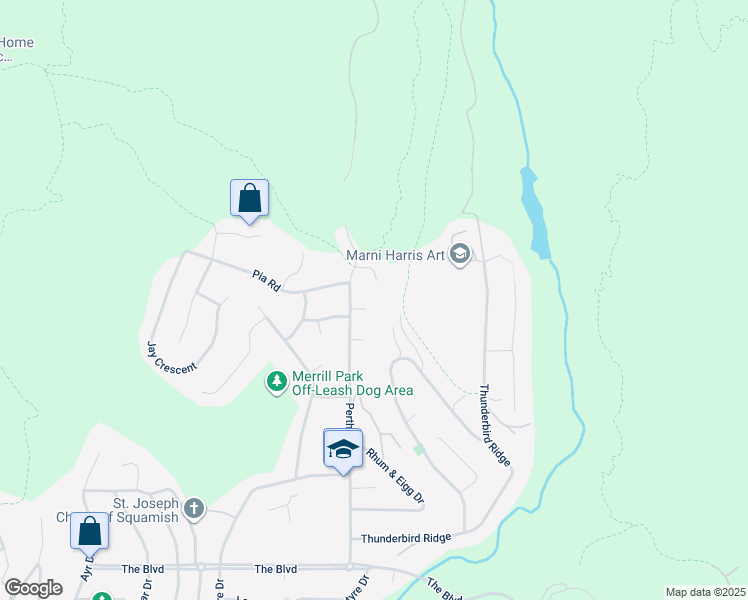 map of restaurants, bars, coffee shops, grocery stores, and more near 40754 Peebles Place in Squamish