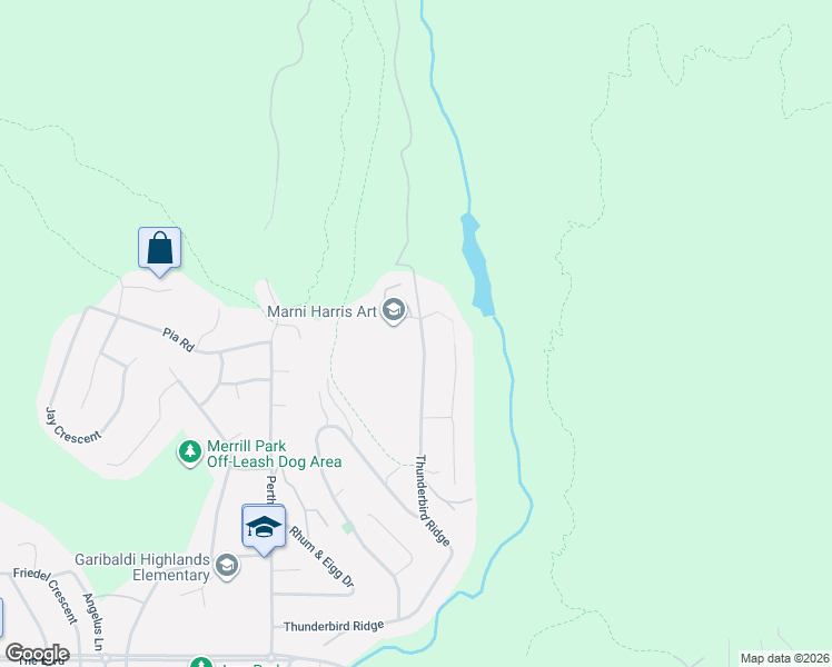 map of restaurants, bars, coffee shops, grocery stores, and more near 40767 Thunderbird Ridge in Squamish