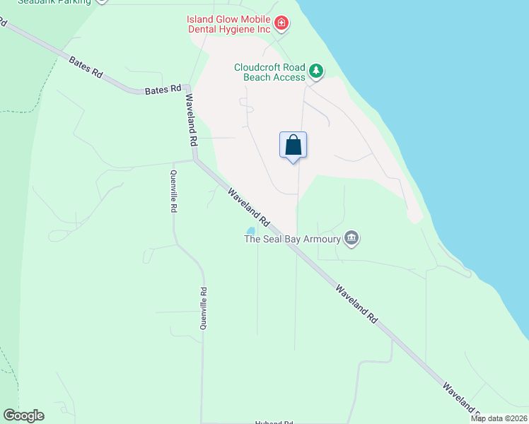 map of restaurants, bars, coffee shops, grocery stores, and more near 2186 Waveland Road in Courtenay