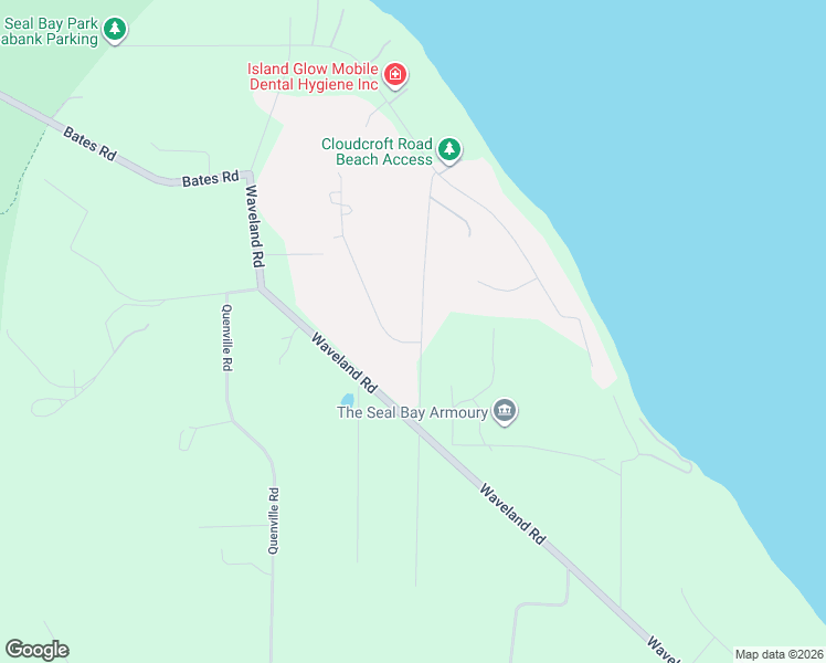 map of restaurants, bars, coffee shops, grocery stores, and more near 2221 June Road in Courtenay