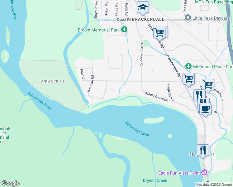 map of restaurants, bars, coffee shops, grocery stores, and more near 1158 Carmel Place in Squamish