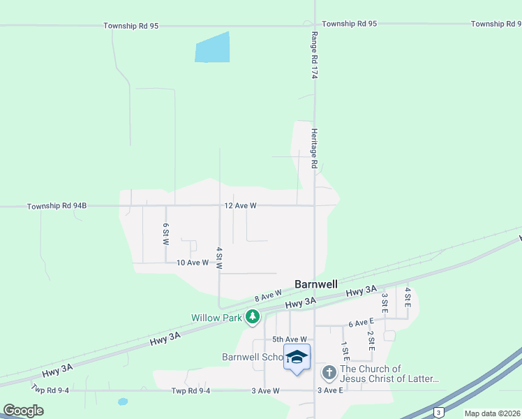 map of restaurants, bars, coffee shops, grocery stores, and more near 1125 3 Street West in Barnwell