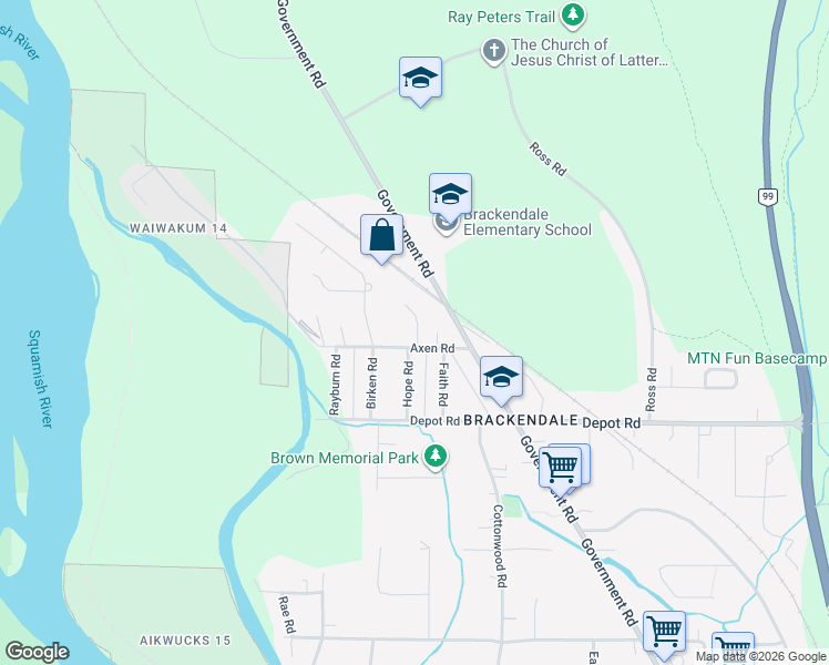 map of restaurants, bars, coffee shops, grocery stores, and more near 1001 Cypress Place in Squamish