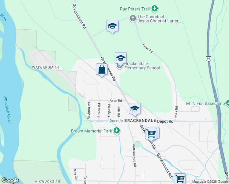 map of restaurants, bars, coffee shops, grocery stores, and more near 1001 Cypress Place in Squamish