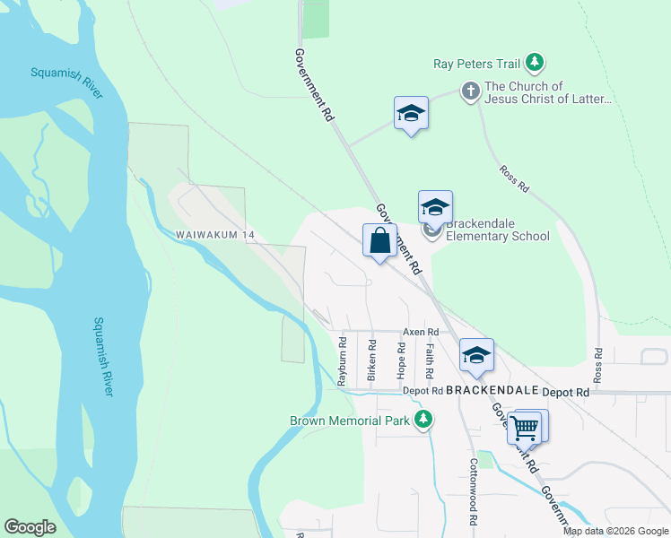 map of restaurants, bars, coffee shops, grocery stores, and more near 1212 Parkwood Place in Squamish