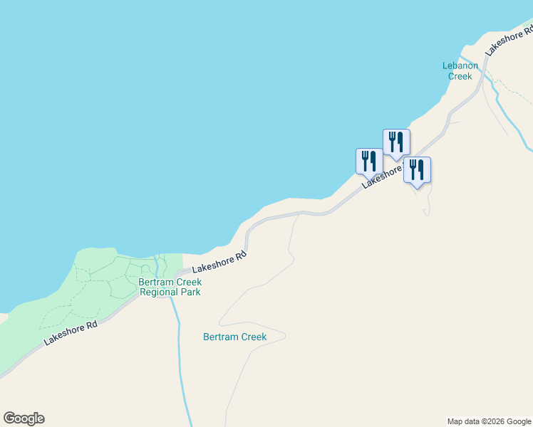 map of restaurants, bars, coffee shops, grocery stores, and more near 5555 Lakeshore Road in Kelowna