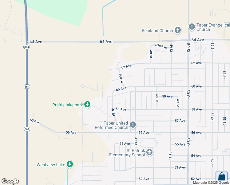 map of restaurants, bars, coffee shops, grocery stores, and more near in Taber