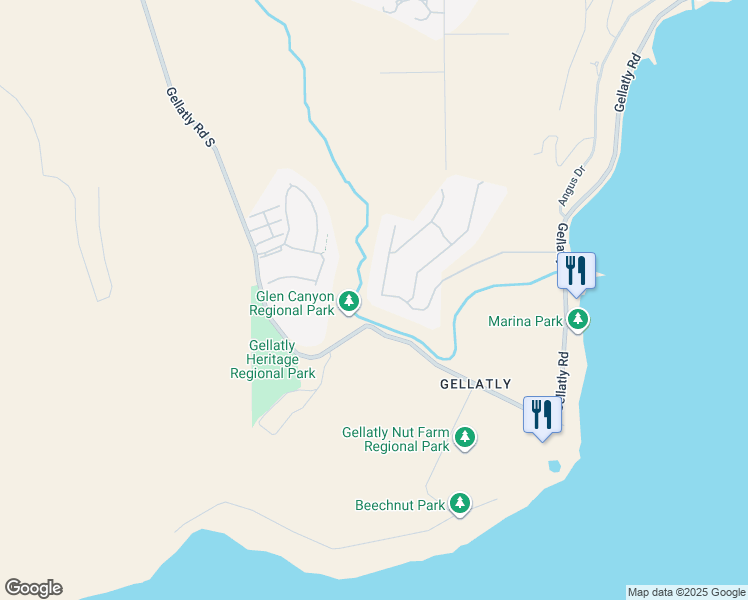 map of restaurants, bars, coffee shops, grocery stores, and more near 4074 Gellatly Road in West Kelowna