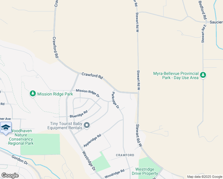 map of restaurants, bars, coffee shops, grocery stores, and more near 1535 Crawford Road in Kelowna