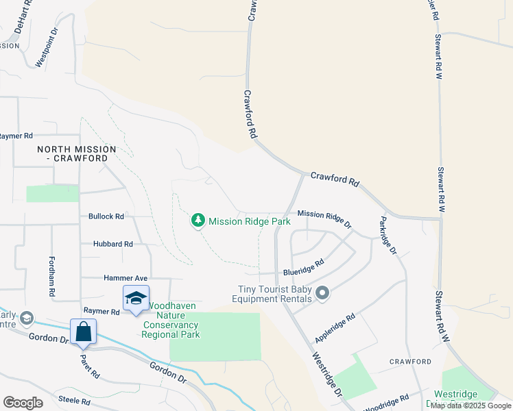 map of restaurants, bars, coffee shops, grocery stores, and more near 1310 Mission Ridge Road in Kelowna
