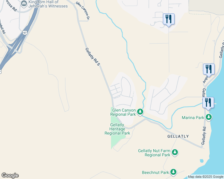 map of restaurants, bars, coffee shops, grocery stores, and more near 4035 Gellatly Road South in West Kelowna