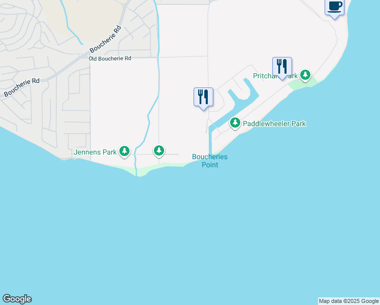 map of restaurants, bars, coffee shops, grocery stores, and more near 4038 Pritchard Drive in West Kelowna