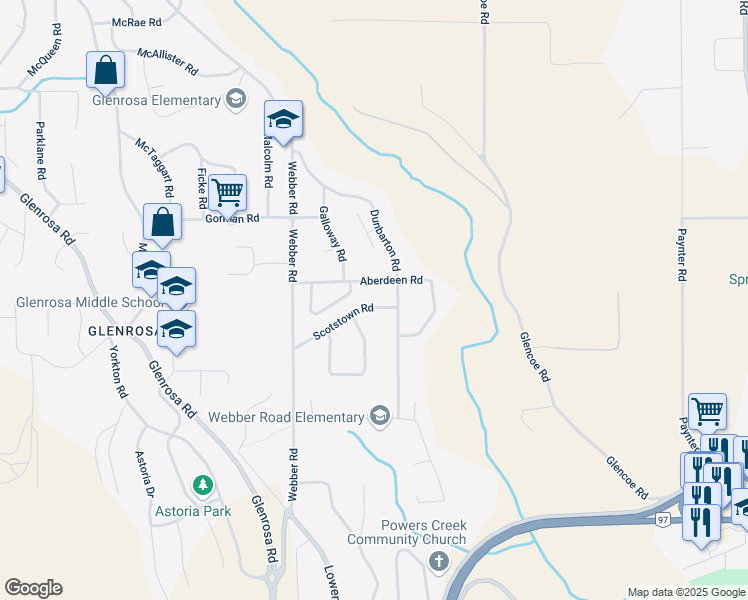 map of restaurants, bars, coffee shops, grocery stores, and more near 2816 Scotstown Road in West Kelowna