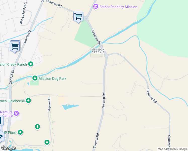 map of restaurants, bars, coffee shops, grocery stores, and more near 3880 Swamp Road in Kelowna