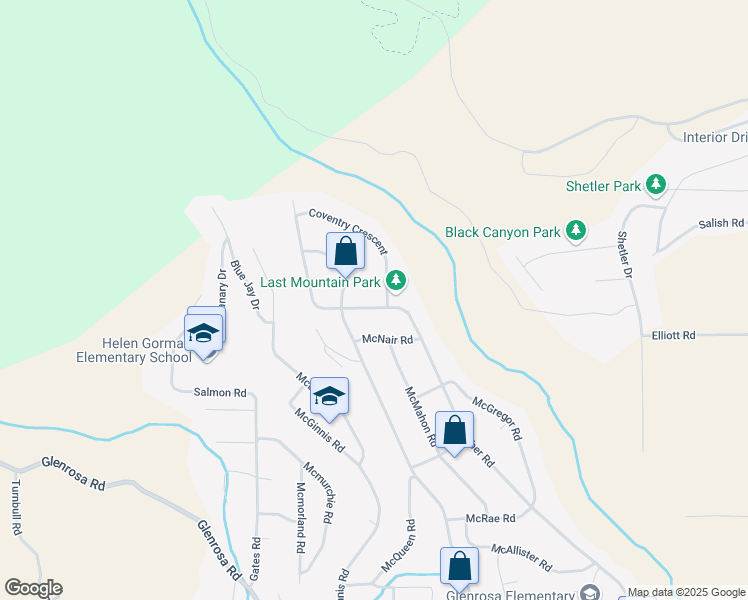 map of restaurants, bars, coffee shops, grocery stores, and more near 3167 Webber Road in West Kelowna