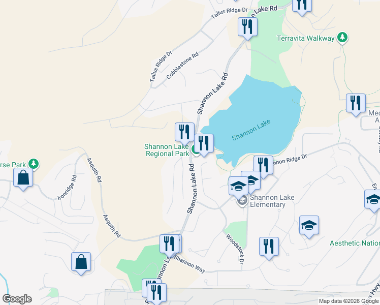 map of restaurants, bars, coffee shops, grocery stores, and more near 2874 Shannon Place in West Kelowna