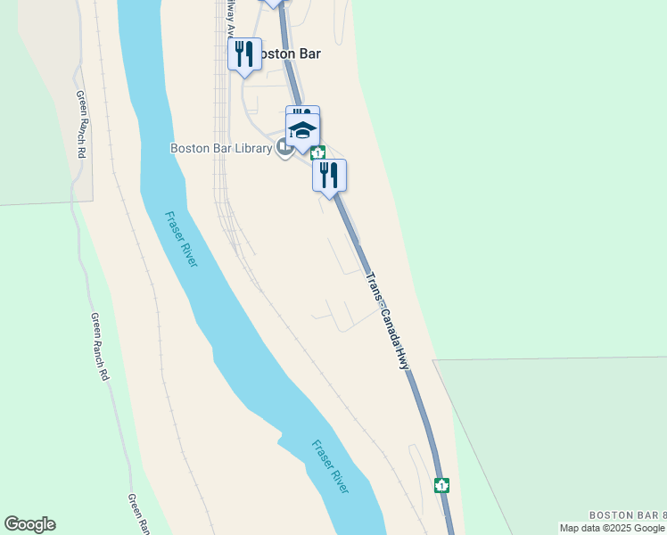 map of restaurants, bars, coffee shops, grocery stores, and more near 47475 Sumac Drive in Boston Bar