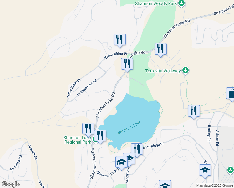 map of restaurants, bars, coffee shops, grocery stores, and more near 2735 Shannon Lake Road in West Kelowna