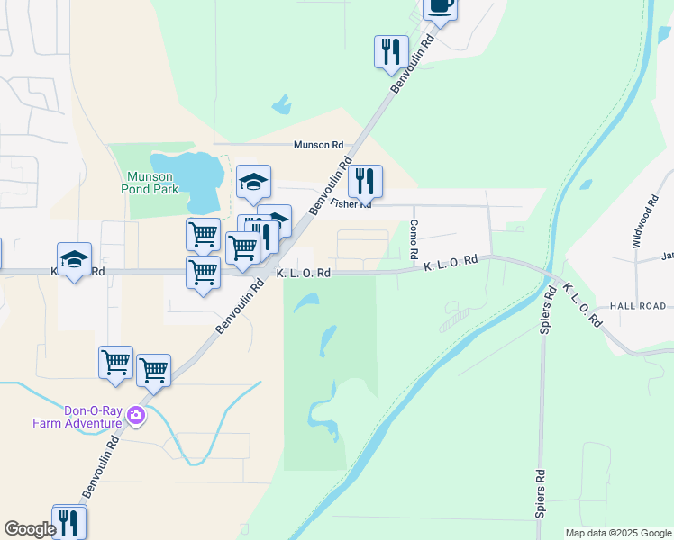 map of restaurants, bars, coffee shops, grocery stores, and more near 1964 K. L. O. Road in Kelowna
