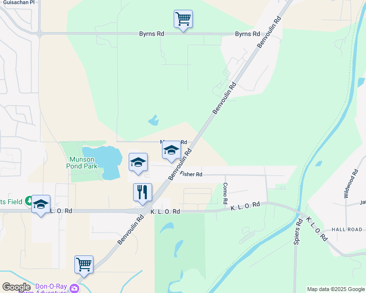 map of restaurants, bars, coffee shops, grocery stores, and more near 1853 Munson Road in Kelowna