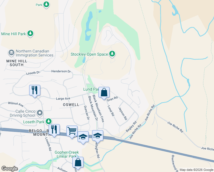 map of restaurants, bars, coffee shops, grocery stores, and more near 1269 Begley Road in Kelowna
