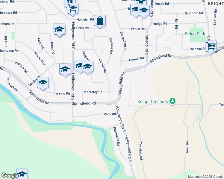 map of restaurants, bars, coffee shops, grocery stores, and more near 1115 Cactus Road in Kelowna