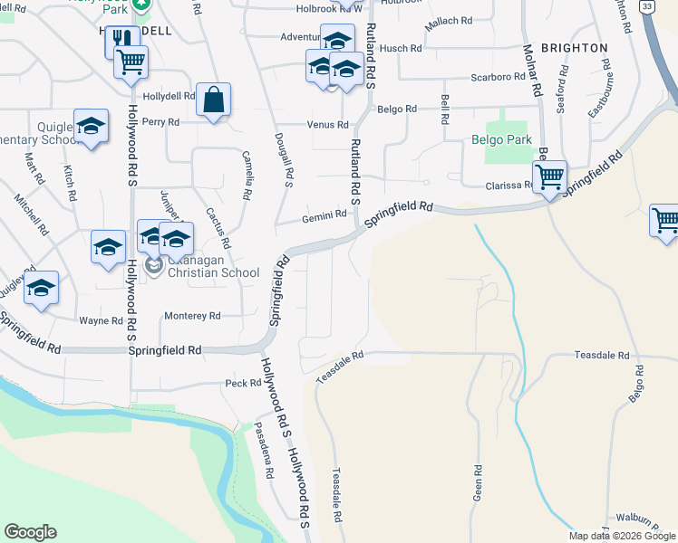 map of restaurants, bars, coffee shops, grocery stores, and more near 995 Neptune Road in Kelowna