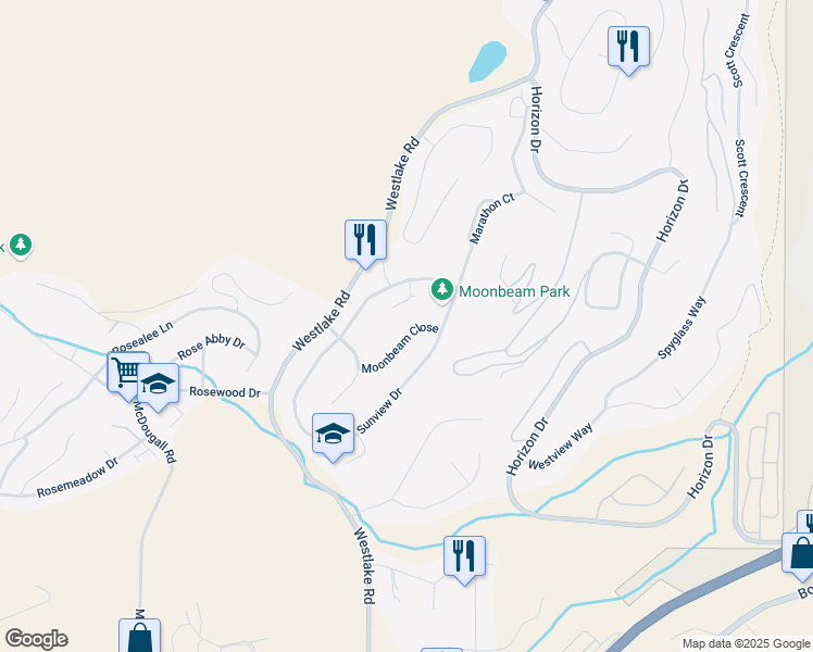 map of restaurants, bars, coffee shops, grocery stores, and more near 2038 Moonbeam Close in West Kelowna