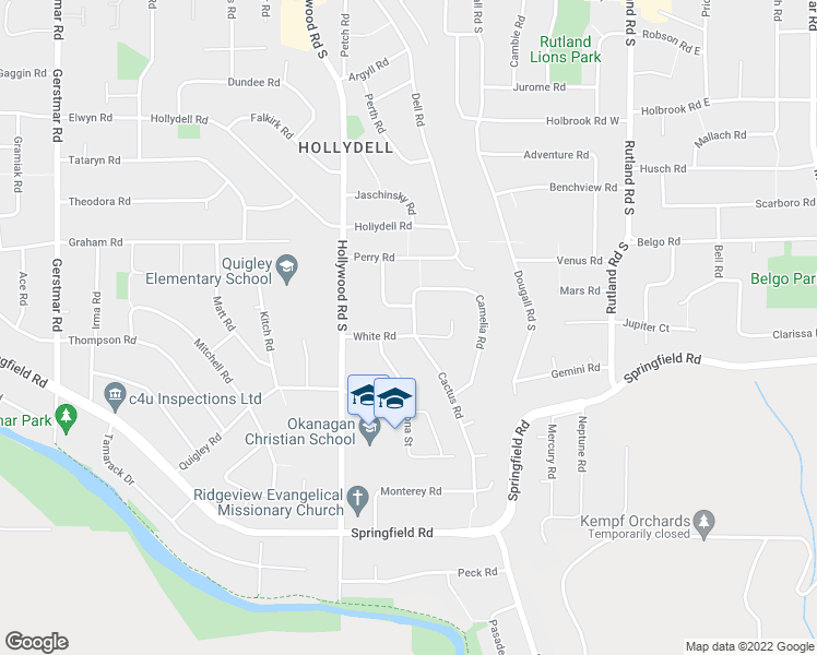 map of restaurants, bars, coffee shops, grocery stores, and more near 774 Cactus Road in Kelowna
