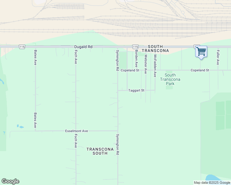 map of restaurants, bars, coffee shops, grocery stores, and more near 114 Symington Road in Winnipeg