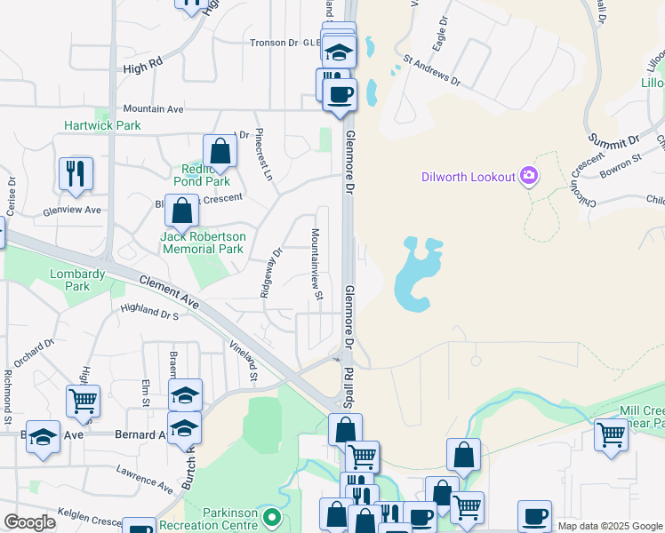 1288 Glenmore Drive, Kelowna BC Walk Score
