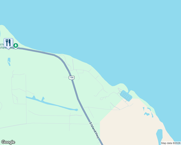 map of restaurants, bars, coffee shops, grocery stores, and more near 2276 Oyster Garden Road in Campbell River