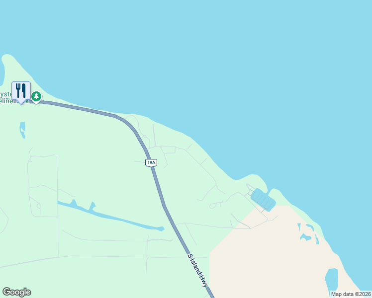 map of restaurants, bars, coffee shops, grocery stores, and more near 2276 Oyster Garden Road in Campbell River