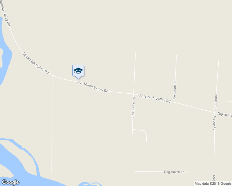 map of restaurants, bars, coffee shops, grocery stores, and more near 14847 Squamish Valley Road in Squamish-Lillooet