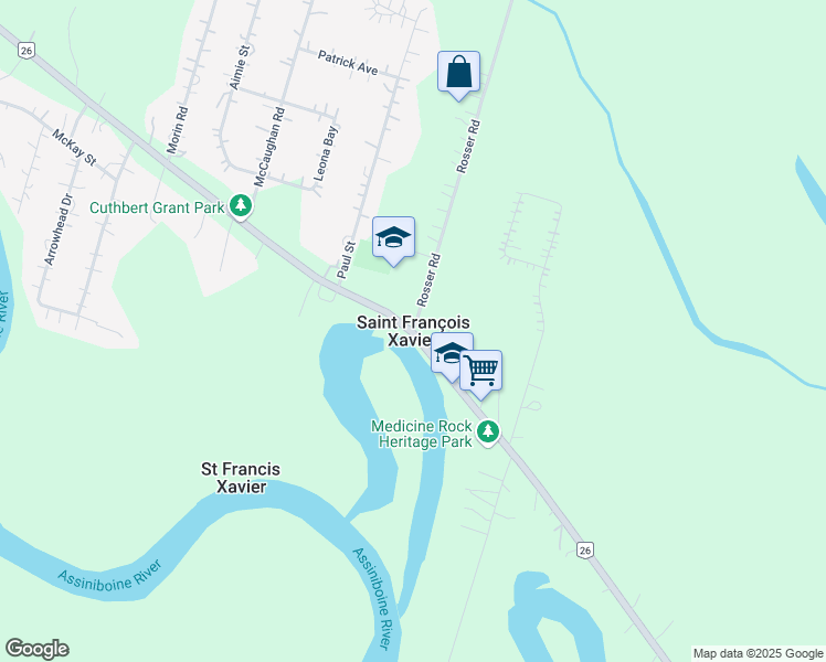 map of restaurants, bars, coffee shops, grocery stores, and more near in Saint François Xavier
