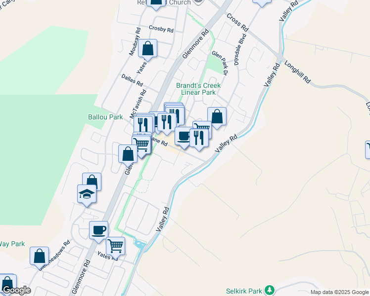 map of restaurants, bars, coffee shops, grocery stores, and more near 1970 Kane Road in Kelowna