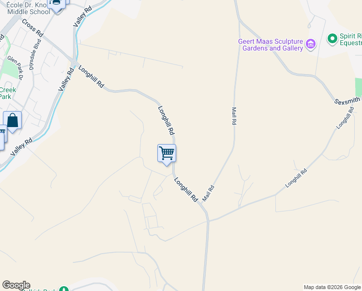 map of restaurants, bars, coffee shops, grocery stores, and more near 2418 Longhill Road in Kelowna