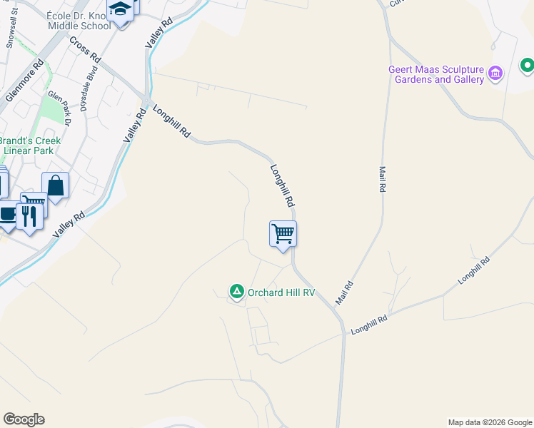 map of restaurants, bars, coffee shops, grocery stores, and more near 2429 Longhill Road in Kelowna