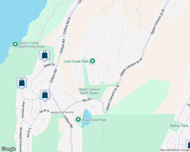 map of restaurants, bars, coffee shops, grocery stores, and more near 219 Lost Creek Court in Kelowna