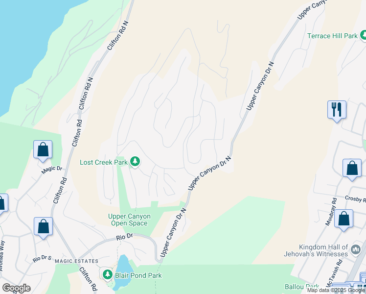 map of restaurants, bars, coffee shops, grocery stores, and more near Wilden Ridge Drive in Kelowna