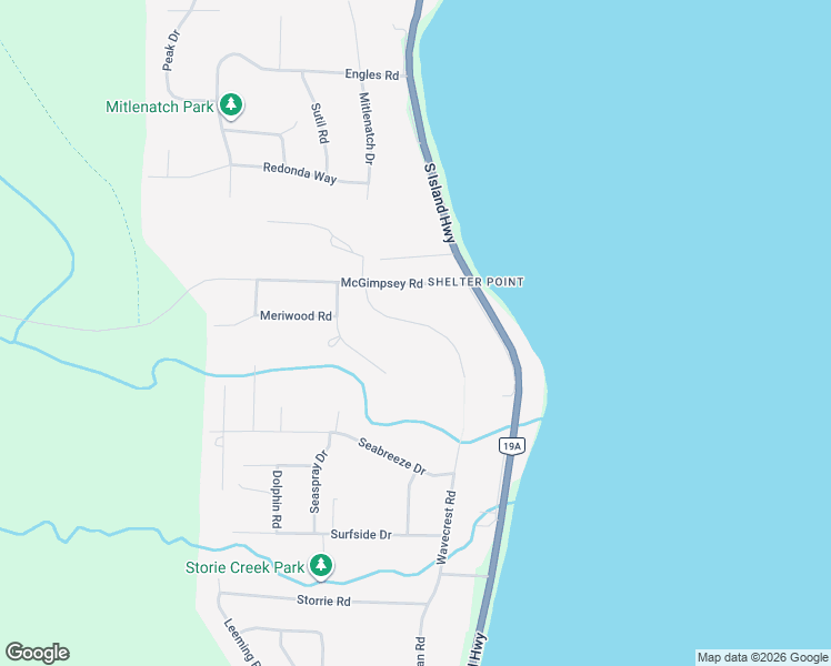 map of restaurants, bars, coffee shops, grocery stores, and more near 3889 Wavecrest Road in Campbell River