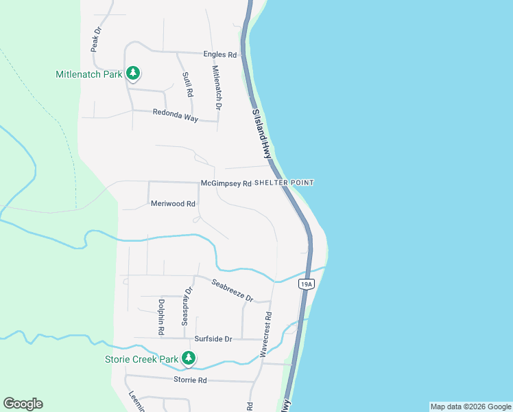 map of restaurants, bars, coffee shops, grocery stores, and more near 3889 Wavecrest Road in Campbell River
