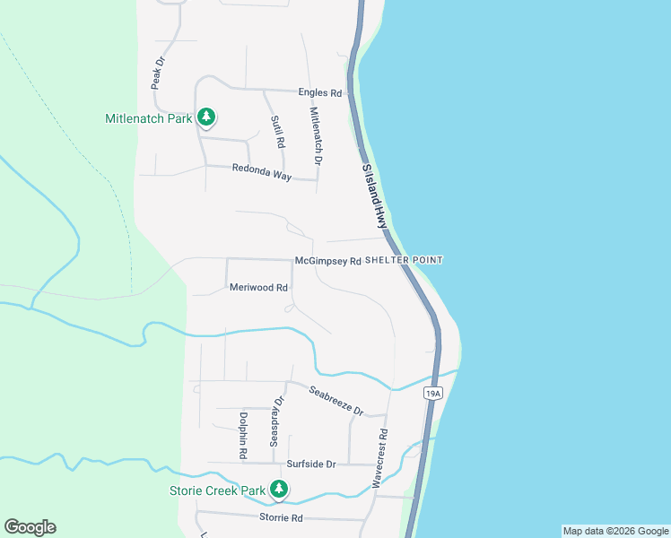 map of restaurants, bars, coffee shops, grocery stores, and more near 79 McGimpsey Road in Campbell River
