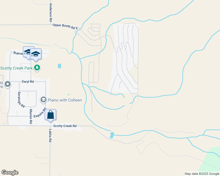 map of restaurants, bars, coffee shops, grocery stores, and more near 5318 Trickle Creek Drive in Kelowna