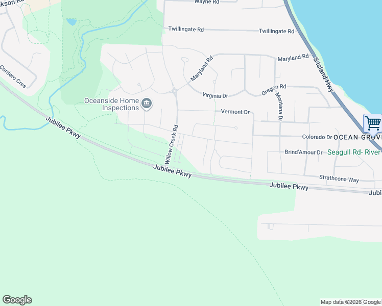 map of restaurants, bars, coffee shops, grocery stores, and more near 343 Arizona Drive in Campbell River