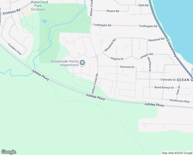 map of restaurants, bars, coffee shops, grocery stores, and more near Arizona Drive in Campbell River