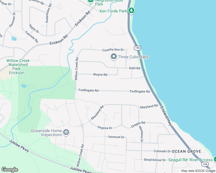 map of restaurants, bars, coffee shops, grocery stores, and more near 288 Twillingate Road in Campbell River