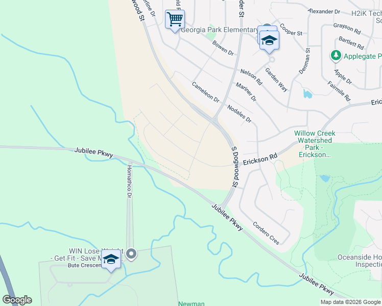 map of restaurants, bars, coffee shops, grocery stores, and more near 704 Beaver Creek Boulevard in Campbell River